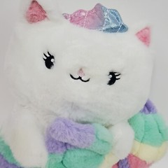 FAO Schwarz Glow Brights Meowmaid Mermaid White Kitten Plush with Lights & Sound