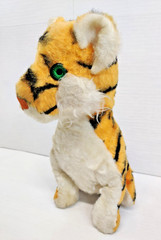 Rushton Company Sitting TIGER Plush Animal Green Eyes Atlanta Ga. VTG 50s-60s
