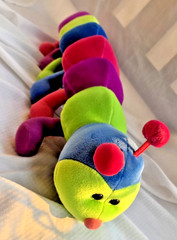 Schaffer 23 in. Cuddly Friends Rainbow Caterpillar Stuffed Animal Plush Toy