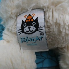 JELLYCAT Bashful Puppy Dog Black Cream White Plush Stuffed Toy Small 8” Spot