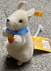 Steiff Mohair Mouse Ean 032127 Beep Mouse 12cm – Excellent Condition W/All Tags!