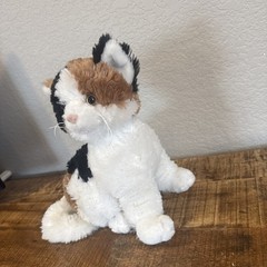 Fiesta Toys calico kitten plush lovey kitty cat tricolor Sitting Realistic