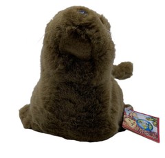 Vintage 1989 K & M International Brown Seal Walrus Plush Stuffed Animal 11”