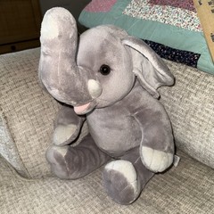 Build A Bear Elephant 13″ Sitting Plush Gray Stuffed Animal Toy Vintage Retired