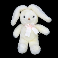 Vintage Lord & Taylor Bunny Rabbit Ivory White Plush 12″ Pink Bow 1998 Chosun