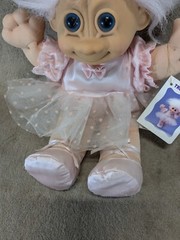 VIntage Troll Twinkles Plush 90s Russ Stuffed Animal 14″ Doll Ballerina Pink Y2K