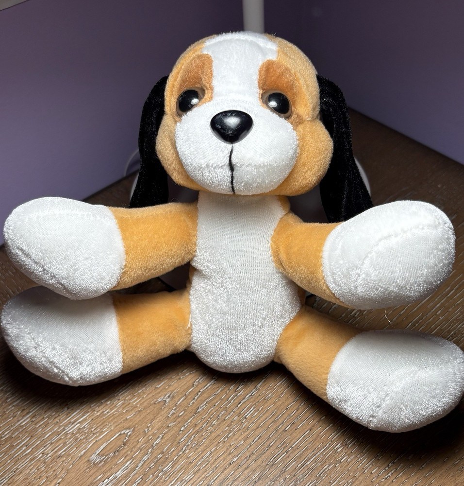 Stuffed Dog Plush Soft Small 6-14 in Brown White Black Stuffed Animal