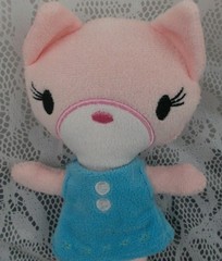 Kitty Cat Kitten Pink Blue Dress Little Small Cartoon 7″ Plush Stuffed Animal