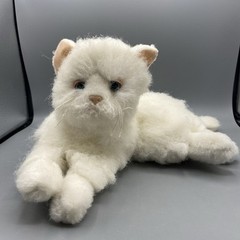 Vtg Hosung Paw Palz White Persian Cat Blue Eyes 12″ Plush Lap Fluffy Pet Realist