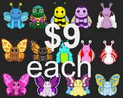 Webkinz PICK ONE $9 bugs insects butterfly bumble bee snail Virtual code msgd