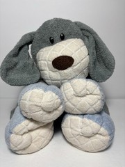 Toys R Us Large Gray Blue Dog Plush 2011 Big Feet Huggable Floppy 15″