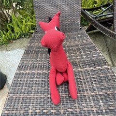 Gumby Pals Pokey Horse Stuffed Animal Plush, Vintage 1983, Red Black White