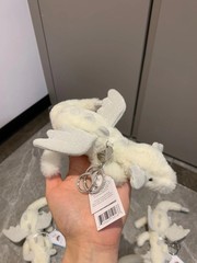 NWT Jellycat White Dragon – Plush Bag Charm Keychain Cute – With Dust Bag