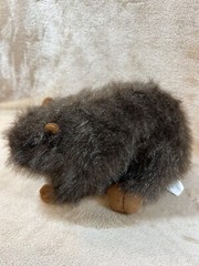 Nanco Stuffed Animal Beaver Brown Toy 10” Dark Brown Body Flat Light Brown Tail