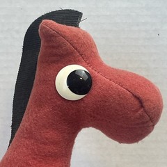 Vintage Gumby Pals 12″ Pokey Plush Fabric Wired TOYS Red Horse 1983