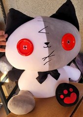 PatchPatch Friends 15in White Cat Plush Red Button Eyes Exclusive 2022 MPN