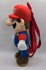 Super Mario 2023 Nintendo Bioworld Plush Mario Back Straps Zip Pocket 16 Inch