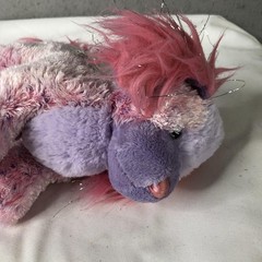 Ganz Webkinz Pizzazzy Puppy Plush Stuffed Animal Pink Purple Dog Soft Toy