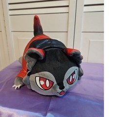 Aphmau MeeMeows Aaron Cat Plush Stuffed Animal Red Hoodie Black Grey 11 inch