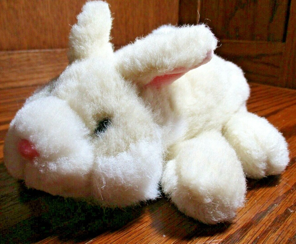 Wal Mart Plush Bunny Rabbit Finger Puppet 7.5″ Tan/White Stuffed Animal Toy 520
