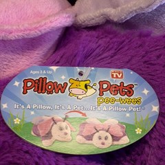 Pillow Pets “Fluttery Butterfly” Purple Pink Plush 2011 Pee Wees 18″NWT
