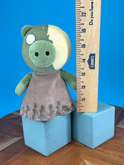 MiniToon Piggy Plush 6-14” Green Pig Stuffed Animal Toy Gray White