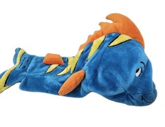 Plush Fish Hand Puppet- Bright Blue, Yellow And Orange Plush Puppet