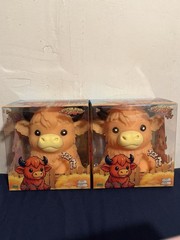 🔥 LOT OF 2! Brown & Tan HIGHLAND COW Squishy New TikTok Viral Rare Sealed! Cows