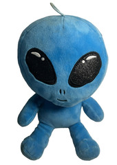 Vintage Nanco Blue Alien 11 Inches Tall Stuffed Animal Plush
