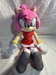 Sonic The Hedgehog Amy Rose Soft Anime Cuddle Pillow Buddy Plush Toy