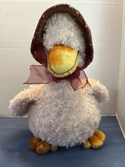 Nursery Rhyme Character Mother Goose Wearing Straw Hat Plush Stuffed Animal Toy