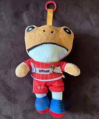 DTMF Sapo Concho Futbolero Plush Keychain, Tan Red Blue White (Replica)