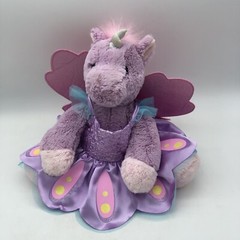 Aurora Purely Luxe Unicorn 10″ Plush Purple butterfly cloth Stuffed 2019.