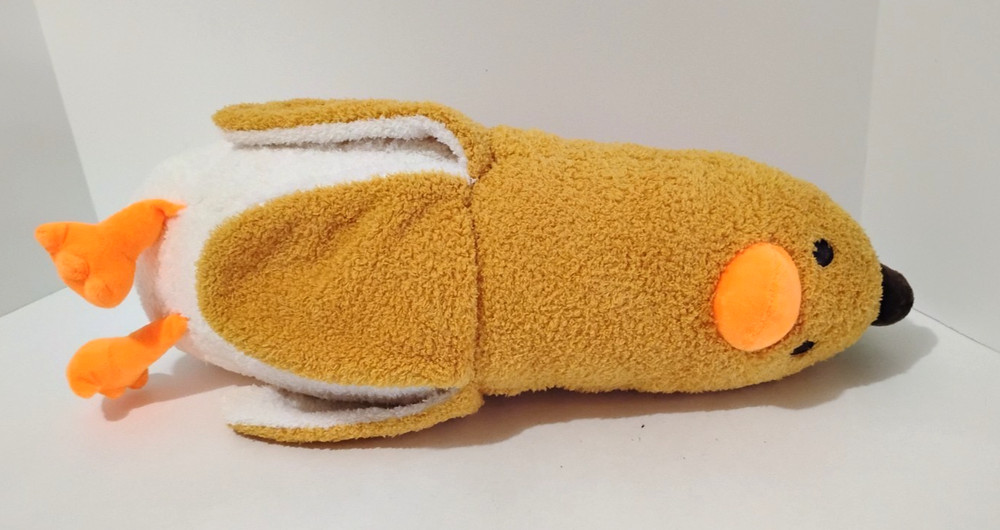 Peach Cat Banana Duck Chicken Plush 18″ Embroidered Eyes