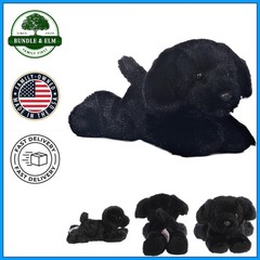 Soft Mini Flopsie Blackie Stuffed Dog, Ideal for Cuddling and Emotional Support