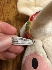 Vintage Diddl Diddlina Mouse Plush Keychain Bag Charm Heart Bow Depesche 90s