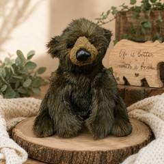 Vintage Aurora World INC Scruffy Brown BEAR EUC Plush Stuffed Animal 10″