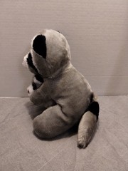 Vintage Conesco Chase Stuffed Plush Mama Raccoon Hugging Baby Hook Loop