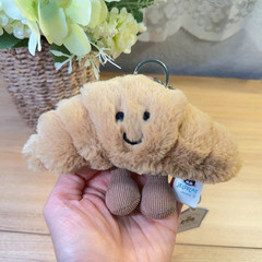 Jellycat Amuseables Croissant Plush Charm Bag Keychain Cute Collectible NWT
