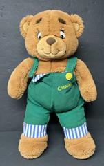 Eden Don Freeman CORDUROY BEAR 16″ Plush Green Overalls