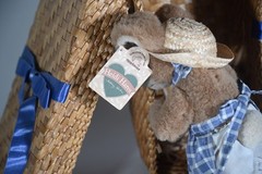 Heidi Hares Greta bunny rabbit with garden basket by Applause Vintage