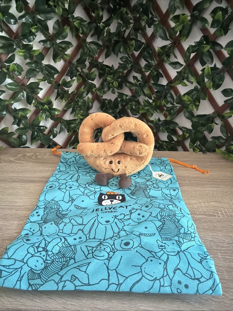 Jellycat Medium Amuseables Pretzel Plush Toy NWT Authentic A2PRETN