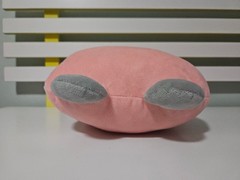 MONSTER PLUSH TOY PINK DAISO 33CM FOUR TEETH GREY FEET RECTANGULAR MONSTER