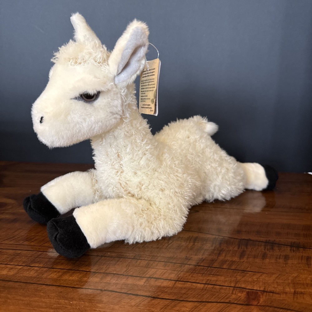 Aurora White Llama Flopsies 12″ Plush Stuffed Animal Toy #31155 NWT Soft, Fluffy