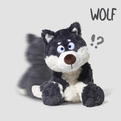 40cm Cute Gray Wolf Plush Soft Stuffed Animal Toy Kids Gift Cuddly Companion