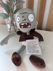 Plants vs. Zombies Brown Coat Zombie Stuffed Animal Plush Toy Suction Cup