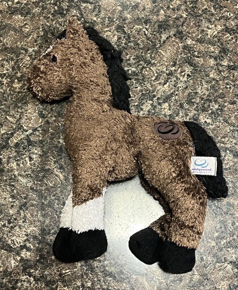 Wedgewood Pharmacy Plush Horse Stuffed Animal Brown Black White Small 2008 MPN