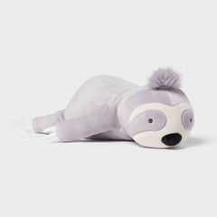 Sloth Weighted Plush Kids' Throw Pillow Gray