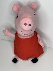 ABD LTD 2003 Peppa Pig Talking Plush 12″ Animal Toy Doll Oinks Giggles Talks