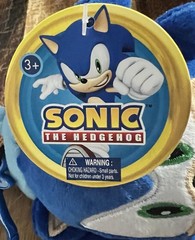 SEGA SONIC THE HEDGEHOG WITH BUNNY EARS PLUSH BAG CLIP NEW TAGS